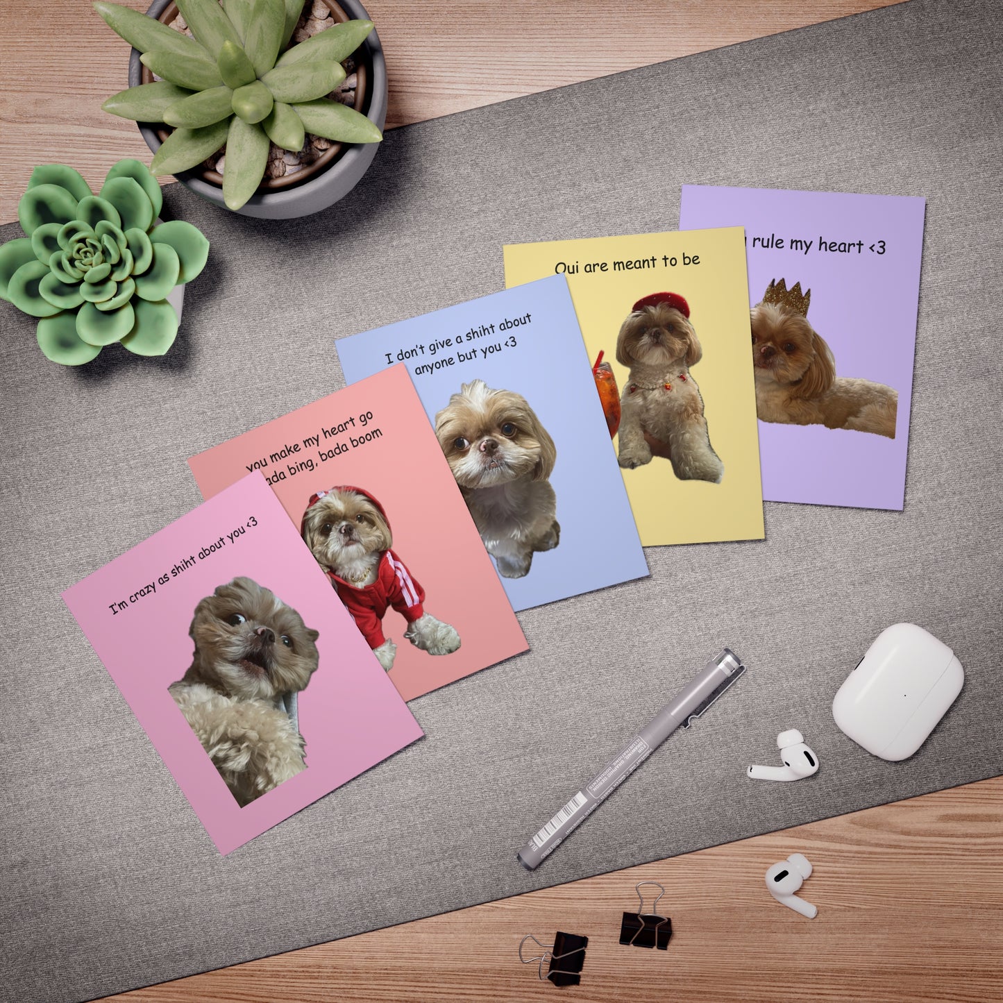 Enzo Greeting Cards (5 Pack)