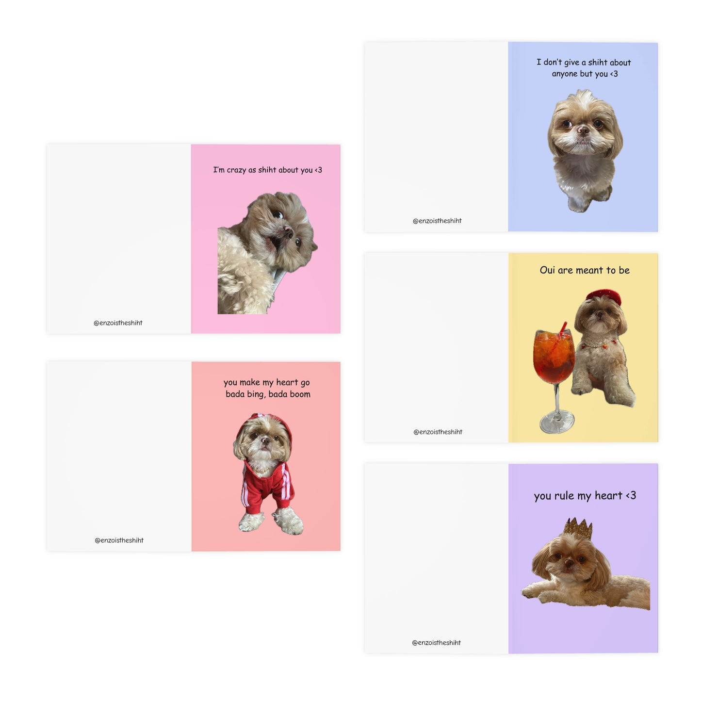 Enzo Greeting Cards (5 Pack)