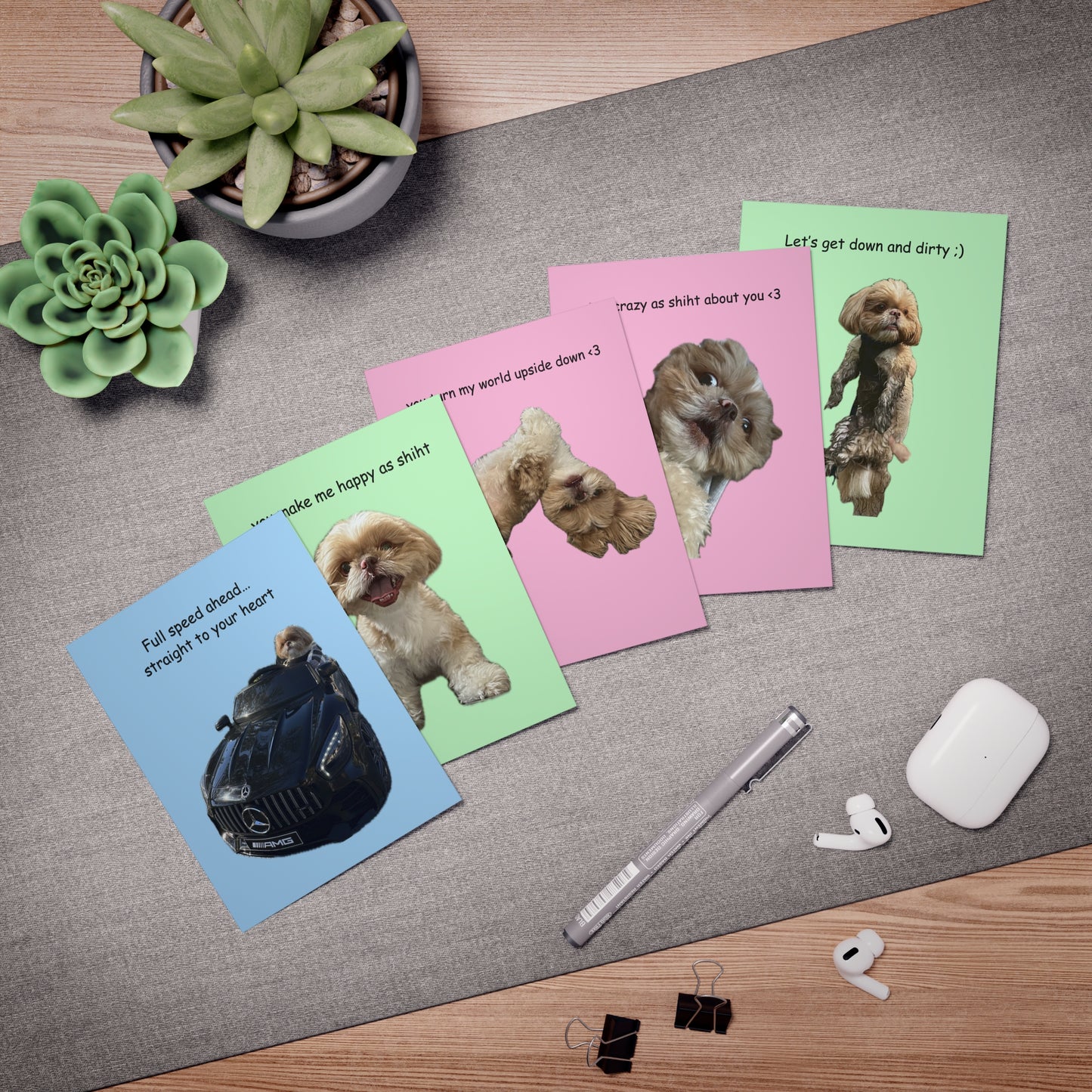 Enzo Greeting Cards (5 Pack)