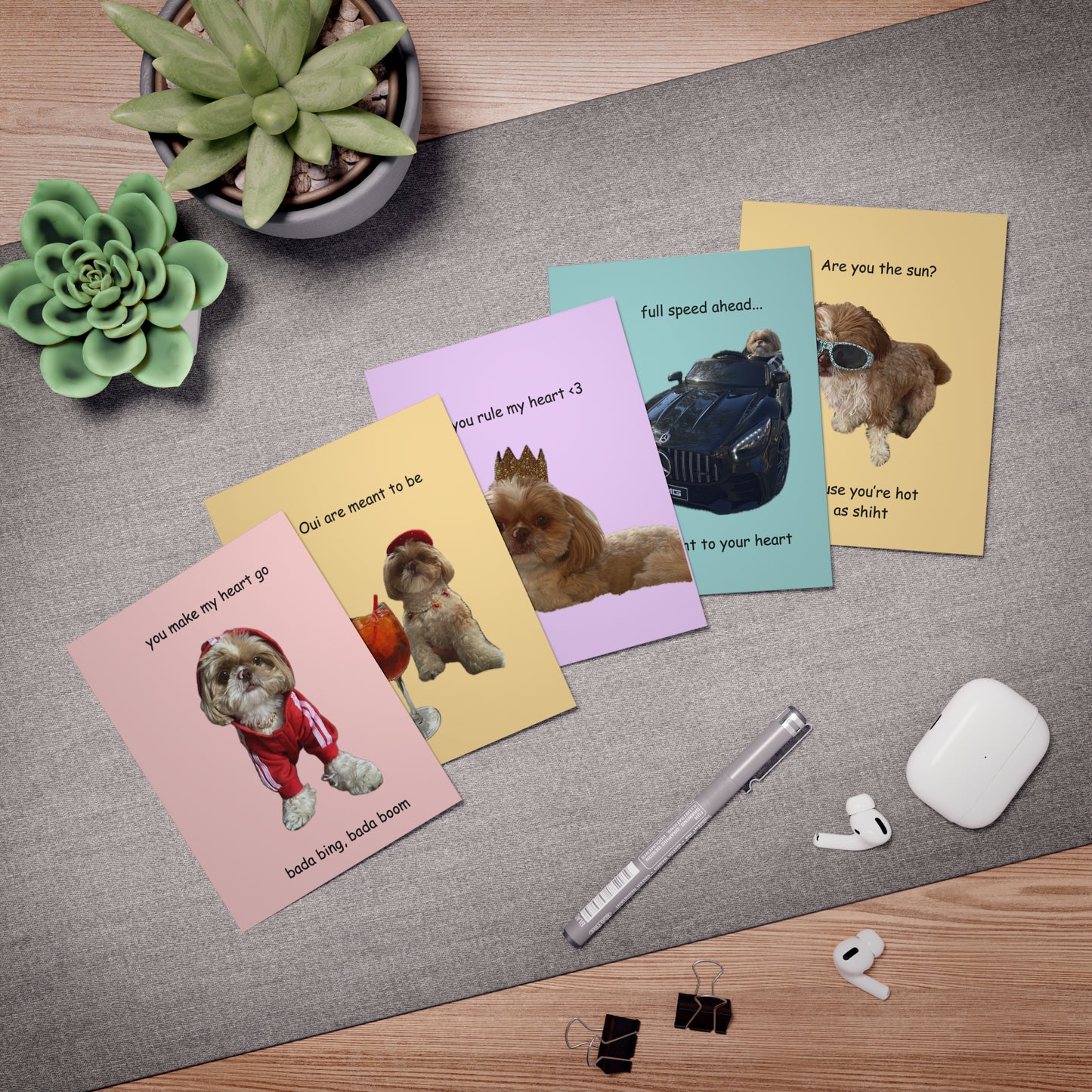 Enzo Greeting Cards (5 pack)