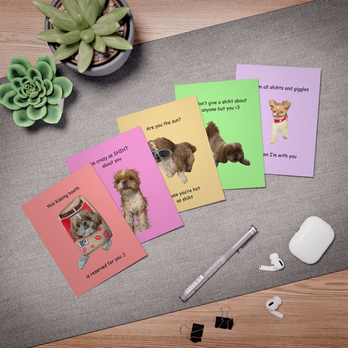 Enzo Greeting Cards (5 pack)