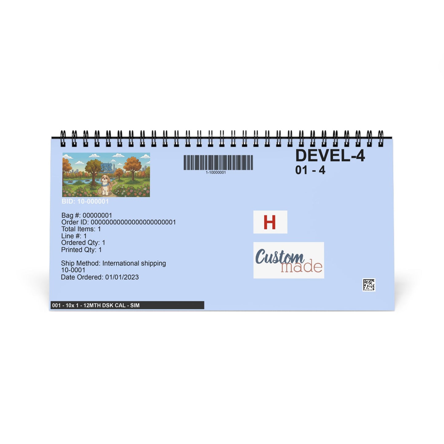 2026 Enzo Desktop Photo Calendar